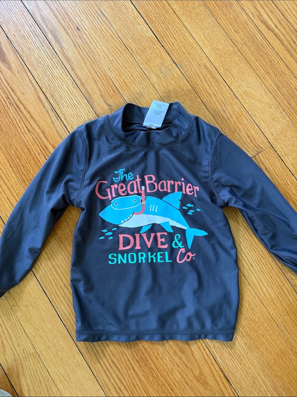 Carter's Navy Kids Rash Guard with Shark Graphic